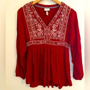 Knox rose embroidered blouse